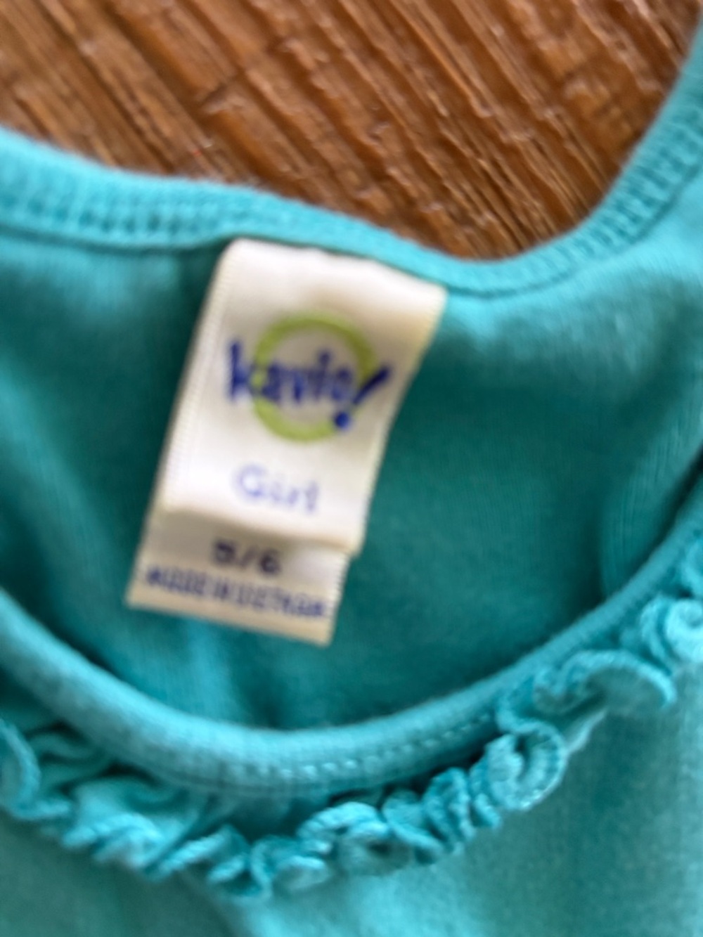 Kavio Turquoise Ruffle Hem Embroidered Girls Dress - Picture 2 of 6